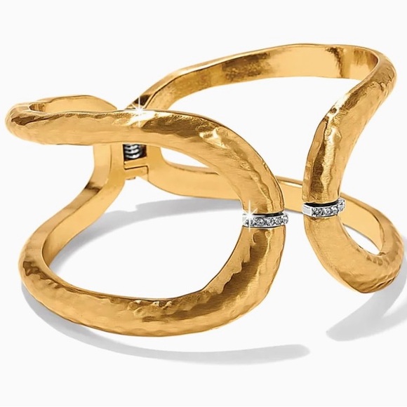 Brighton Meridian Geo Open Hinged Bangle - NEW and Fabulous - Picture 1 of 6